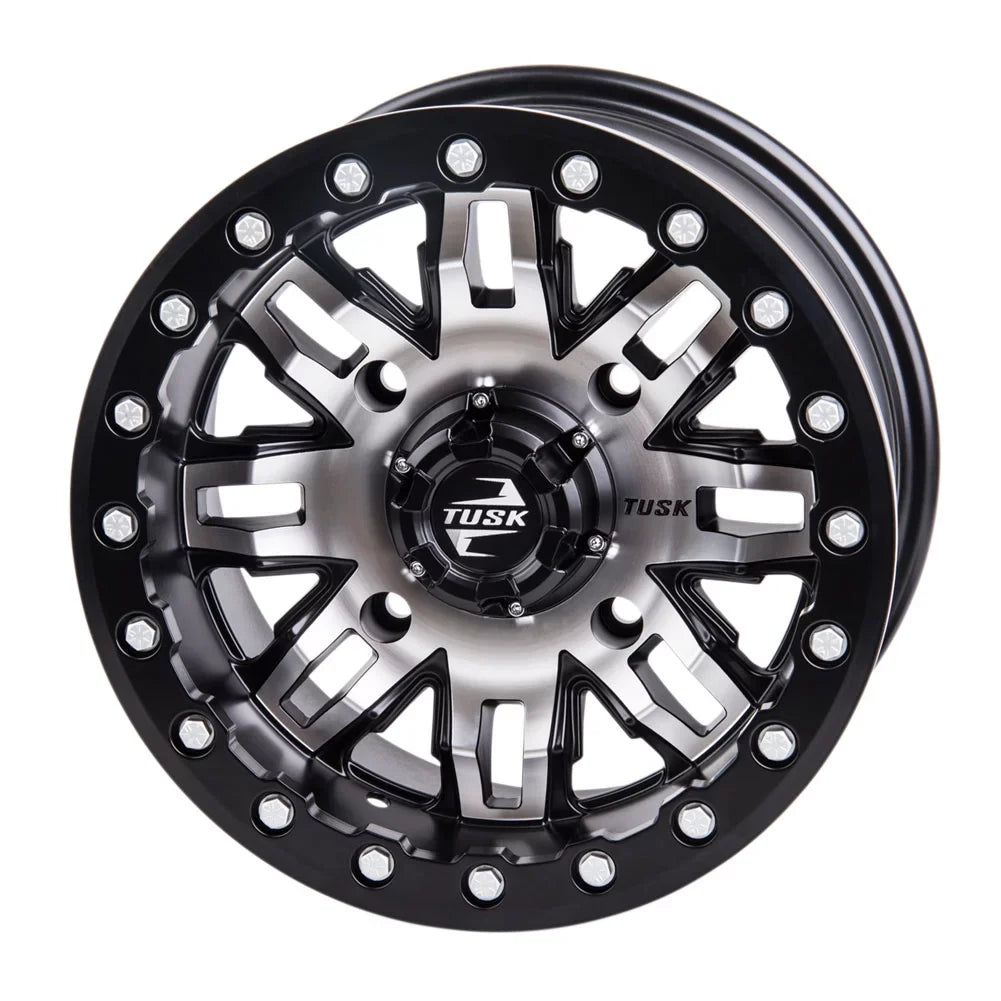 4/156 Tusk Teton Beadlock Wheel 15x7 5.0 + 2.0 Dark For YAMAHA Wolverine RMAX 2 1000 Sport 2022