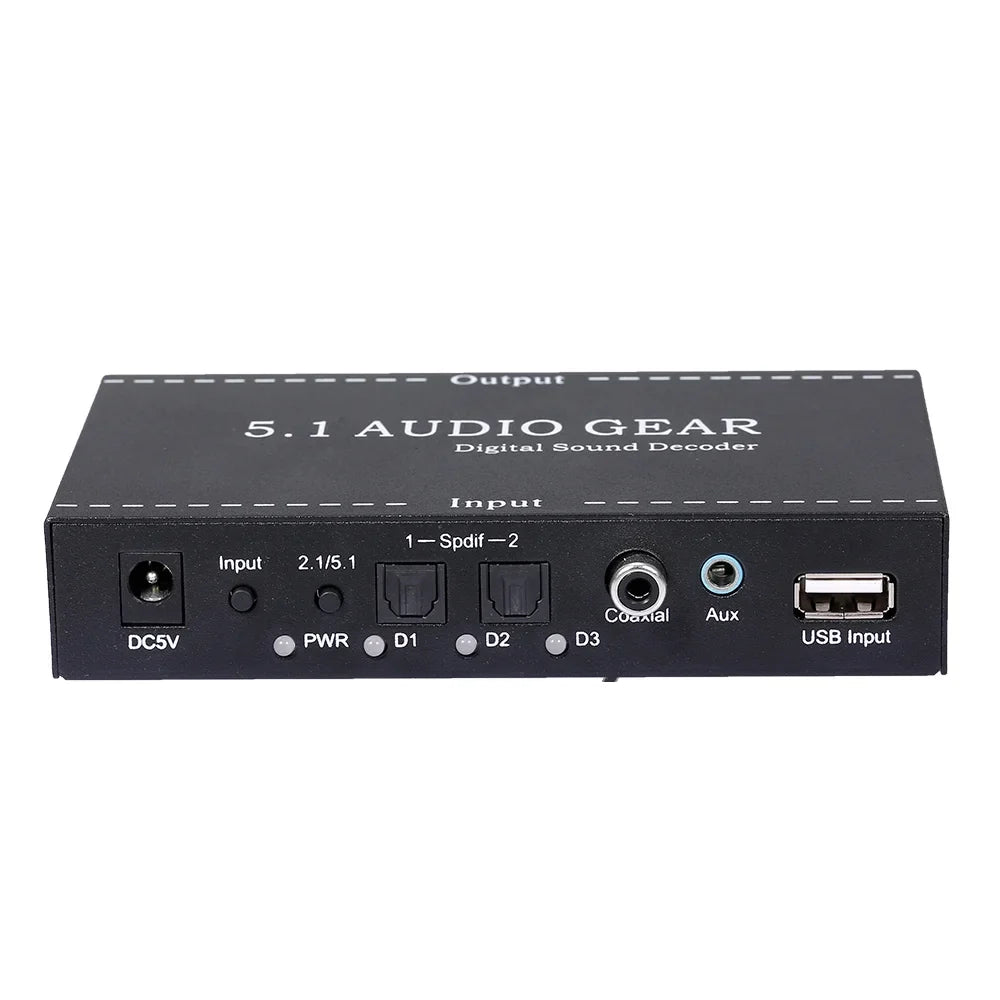moobody NK-A6L 5.1 Audio Gear Digital Sound Decoder Audio Converter 3.5mm Audio Output Replacement for Dolby Digital AC-3 Plug