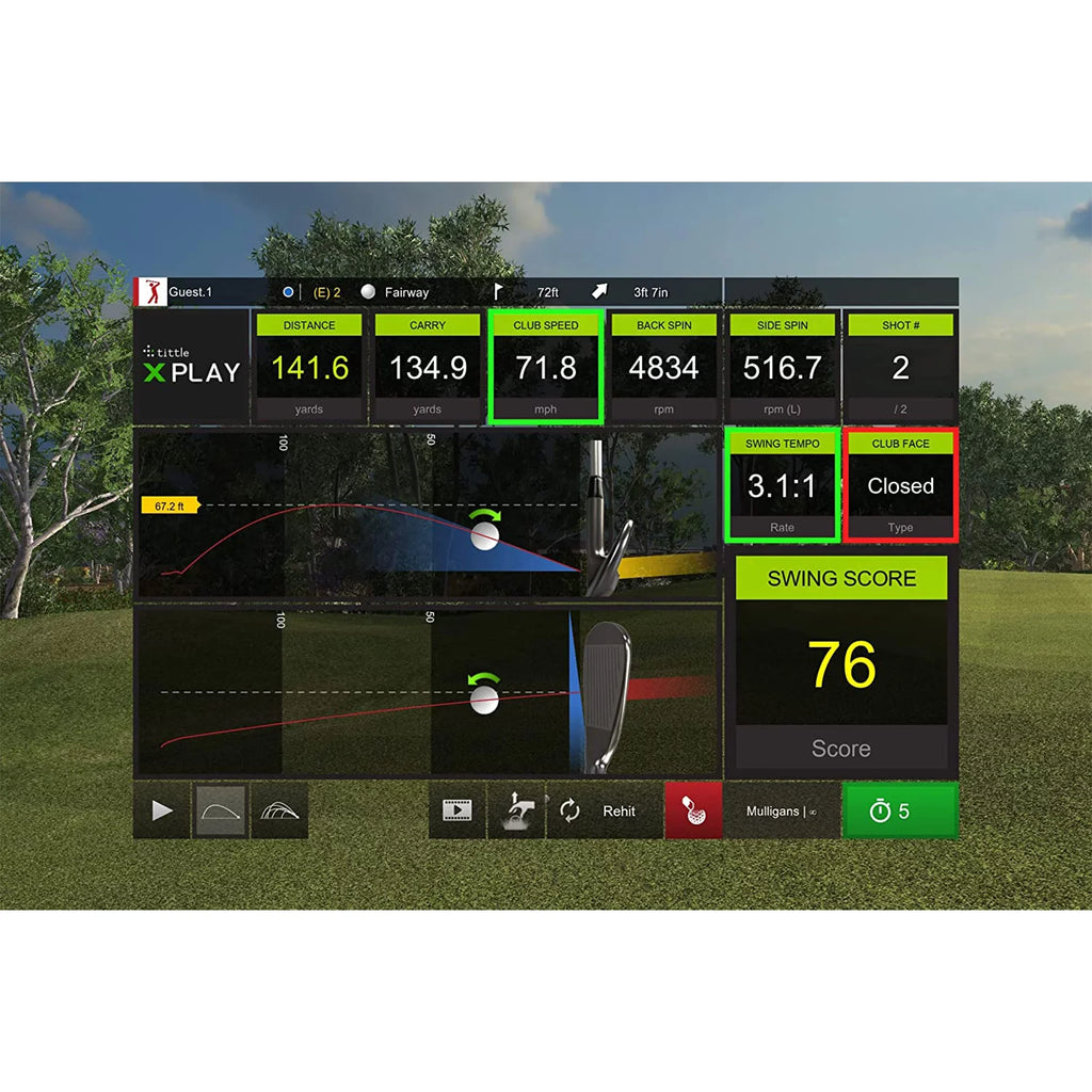 SwingLogic SLX MicroSim Indoor Golf Simulator with E6 Connect Compatibility