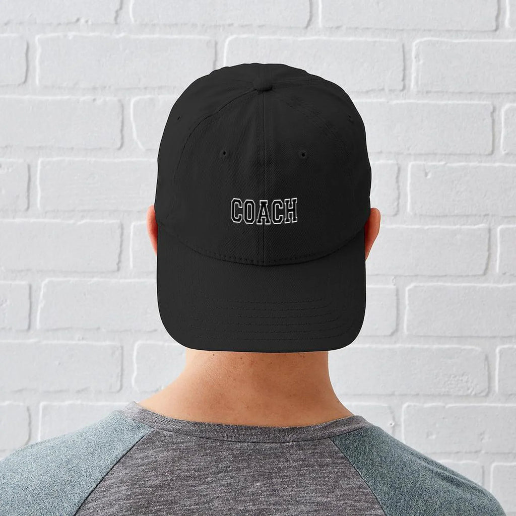 CafePress - Coach Charcoal Cap - Printed Adjustable Cotton Canvas Midnight Baseball Hat