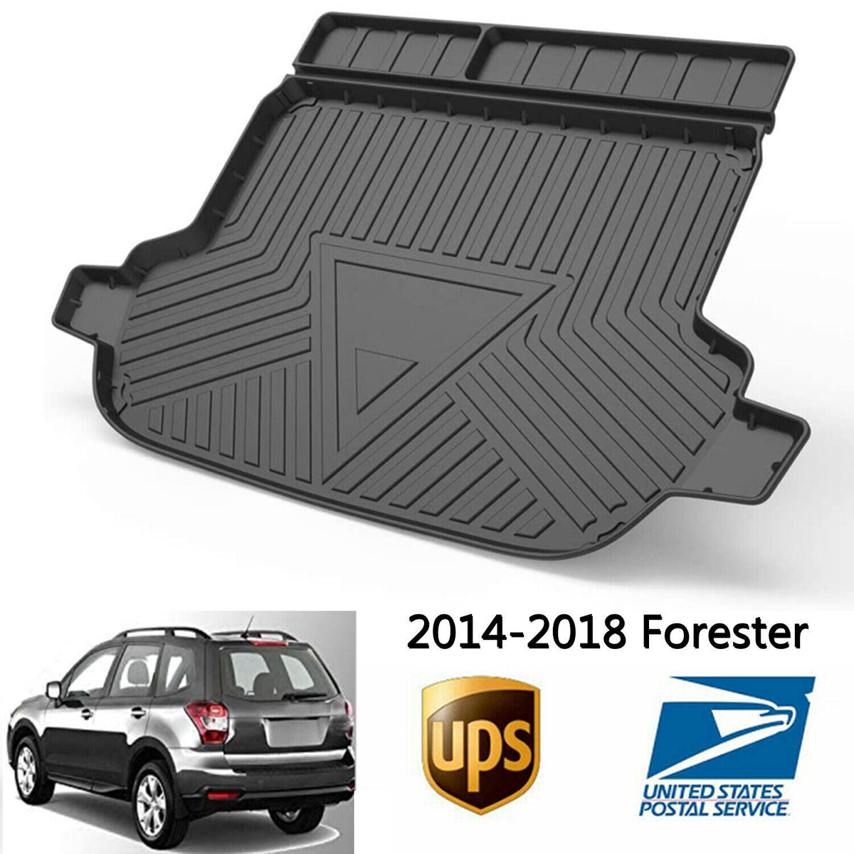Trunk Liner TPO Cargo Mats for 2014-2018 Subaru Forester Reliable Protection