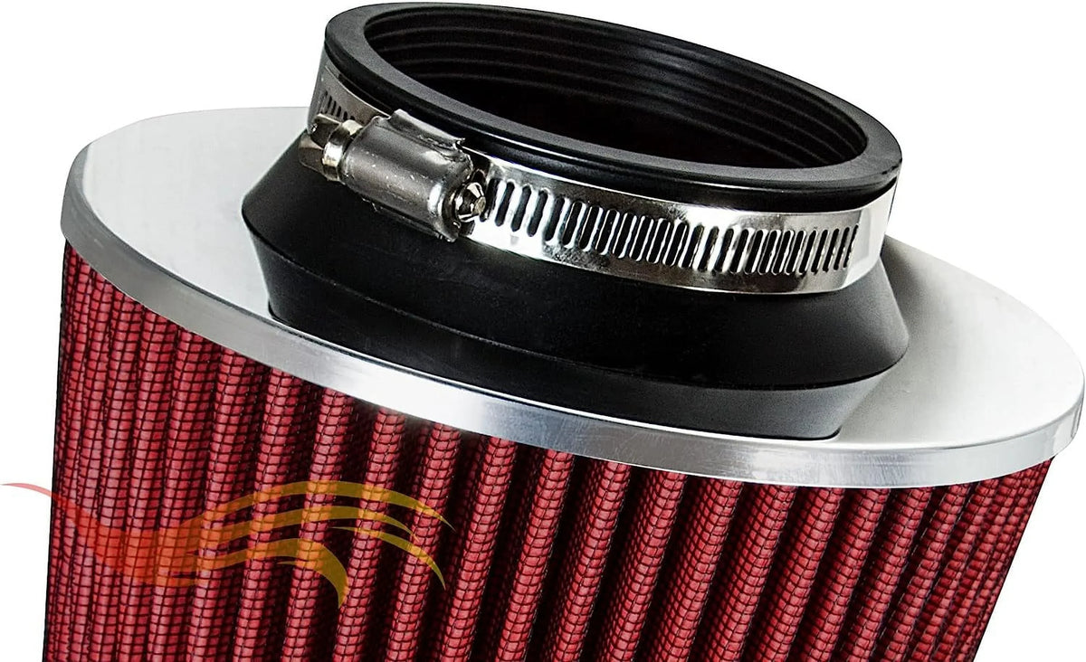 Rtunes Racing Cold Air Intake Kit + Filter Combo RED Compatible For 96-05 Chevy S10 / Blazer 4.3L / 96-05 GMC Sonoma/Jimmy 4.3L / 97-00 Isuzu Hombre / 96-01 Oldsmobile Bravada 4.3L