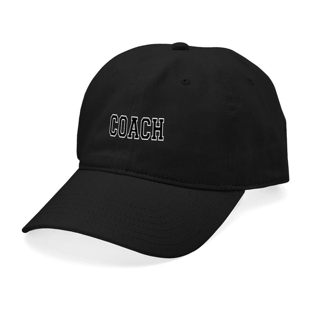 CafePress - Coach Charcoal Cap - Printed Adjustable Cotton Canvas Midnight Baseball Hat