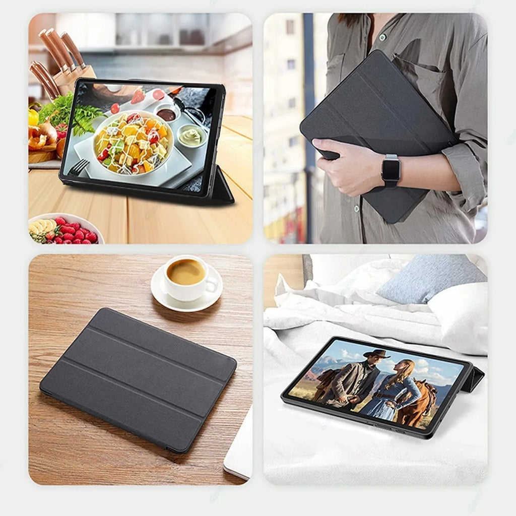10 Inch Android 11 Tablet PC, 6GB RAM 128GB ROM/1TB Expandable Computer Tablets, BT 5G Wi-Fi 6 Quad Core Tableta, IPS HD Touch Screen, 8MP Camera, Google GMS Certified Tablets with Leather Midnight
