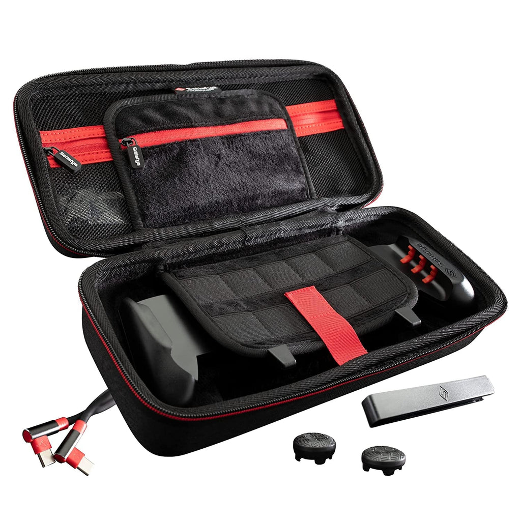 Satisfye ZenGrip Pro Gen 3 OLED Elite Bundle, Accessories Compatible with Switch - The Bundle includes: Grip, Elite Case and a Low Profile USB C-C Cable. BONUS: 2 Thumbsticks+1 JoyCon Rail