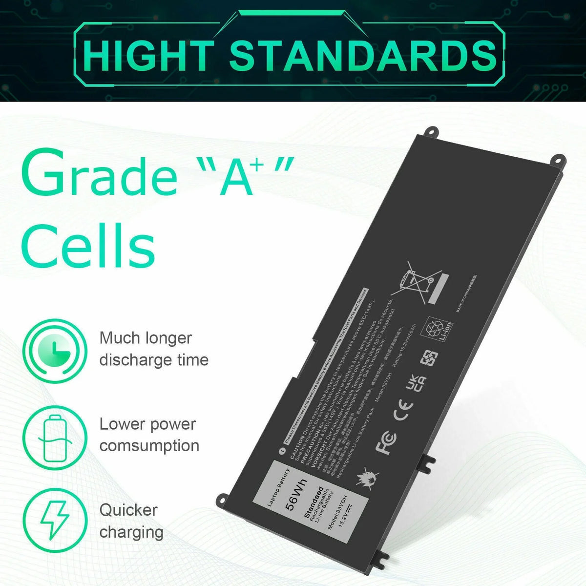 33YDH PVHT1 Laptop Battery for Dell (G3 G5 G7) 15 3579 5587 7588/17 3779