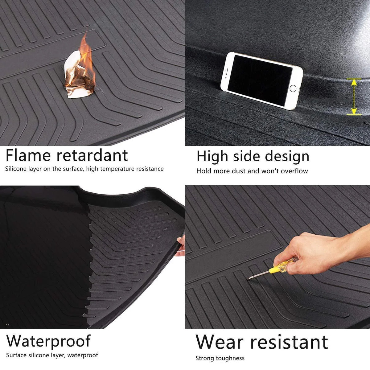 Trunk Liner TPO Cargo Mats for 2014-2018 Subaru Forester Reliable Protection
