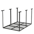 4x6ft Overhead Garage Storage Rack,Adjustable Garage Storage Organization Systerm,Heavy Duty Metal Garage Ceiling Storage Racks,560lbs Weight Midnight