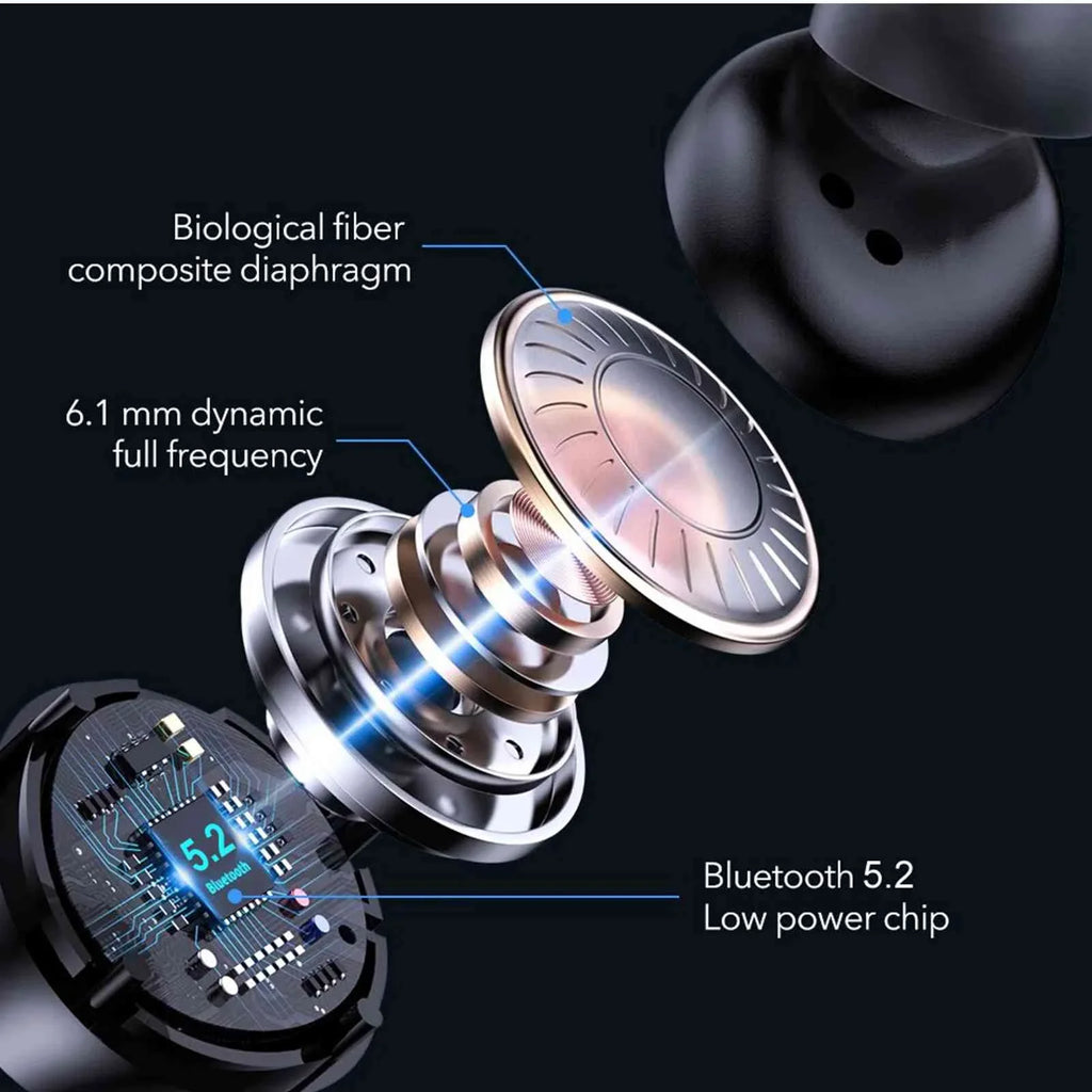 UrbanX True Wireless Bluetooth Earbuds + Charging Case, Onyx Dual Connect, IPX5 Water Resistance, Bluetooth 5.2 Connection, Balanced, Bass Boost Compatible with Lenovo Tab P11 Pro