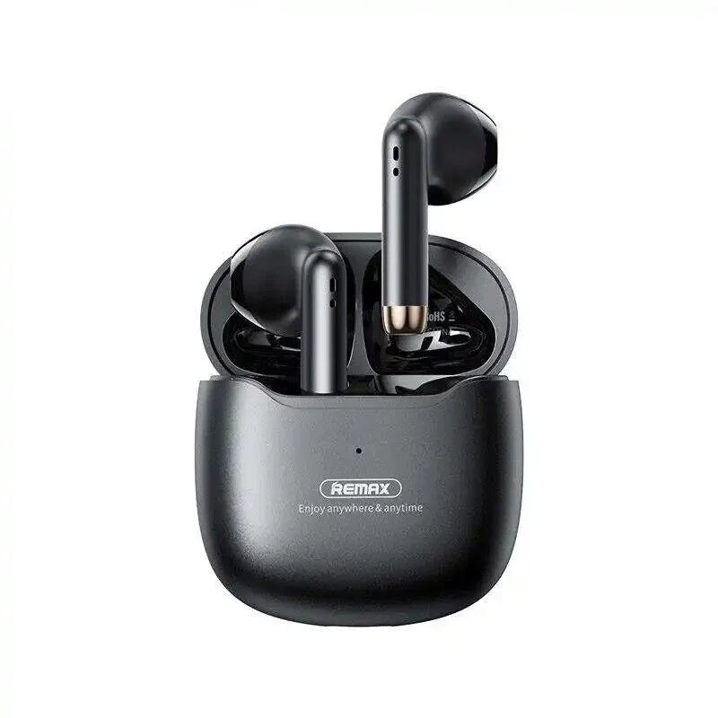 for ZTE Axon 30 5G Bluetooth 5.3 Earbuds Stereo Bass, in Ear Noise Cancelling Mic, Earphones IP7 Waterproof Sports, 32H Playtime USB C Mini Charging Case Ear Buds - Onyx