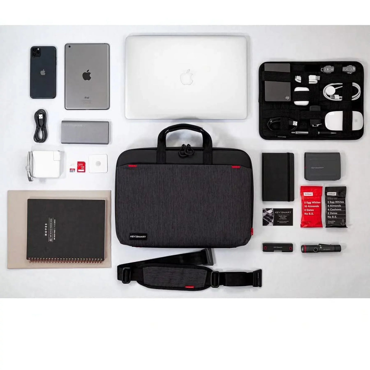 KeySmart Urban Union Carrying Case (Briefcase) for 15" to 16" Apple MacBook Pro, Notebook, Onyx
