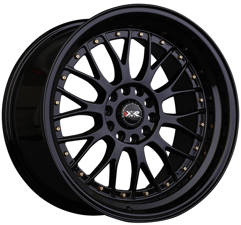 XXR 536 15x8 4x100/4x114.3 20et Dark / Gold Rivets Wheel