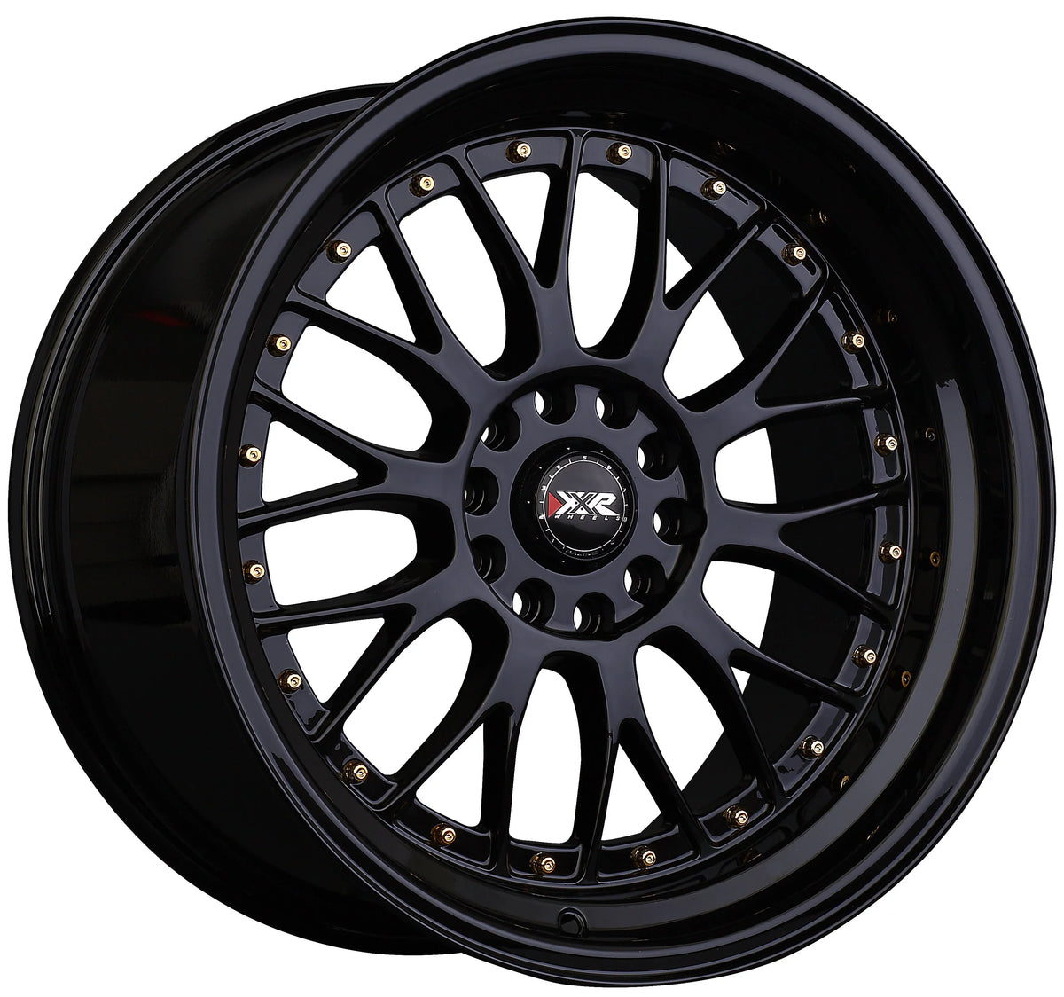 XXR 536 15x8 4x100/4x114.3 20et Dark / Gold Rivets Wheel