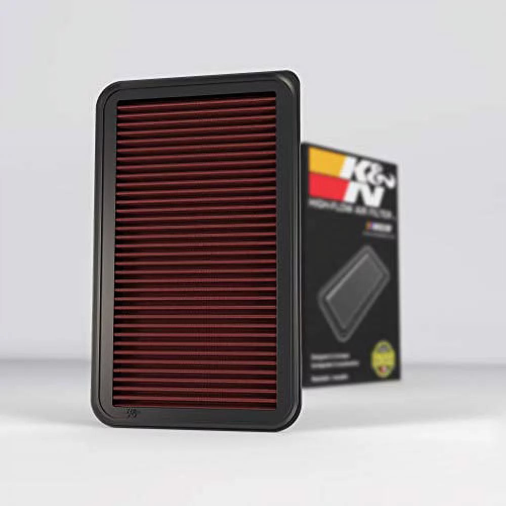 K&N 33-2260 Engine Air Filter: High Performance, Premium, Washable, Replacement: 2001 - 2014 Toyota/Lexus (Kluger, Highlander, Camry Hybrid, Sienna, Alphard, Solara, Wisdom, ES 300, RX 300)