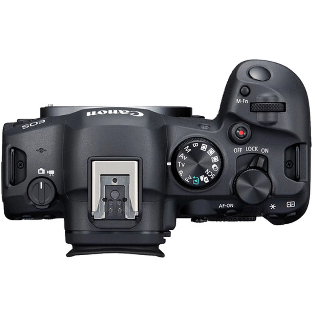 Canon EOS R6 Mark II Mirrorless Camera w/ Canon RF 24-105mm f/4 L IS USM Lens + 128GB Memory Card + LED Video Light + Microphone + Battery Grip & More