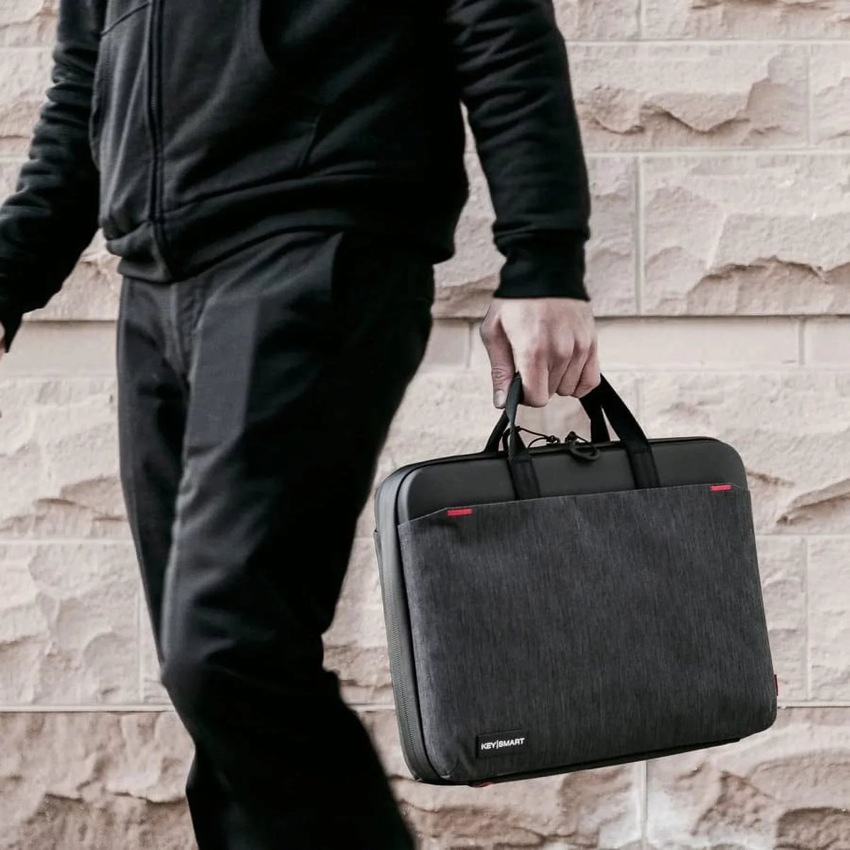 KeySmart Urban Union Carrying Case (Briefcase) for 15" to 16" Apple MacBook Pro, Notebook, Onyx