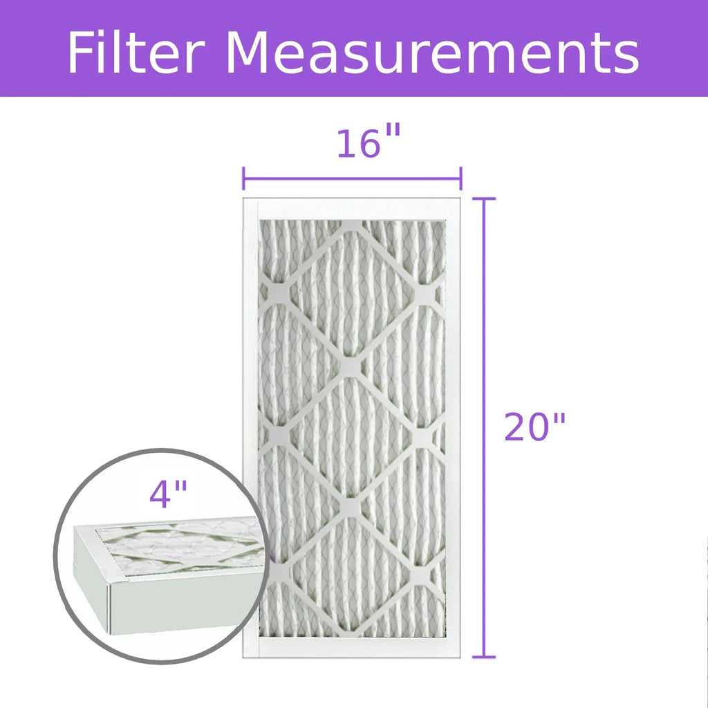 16x20x4, Purolator DMK80 Extended Surface Pleated Air Filter, Mechanical MERV 8, (3 Pack)