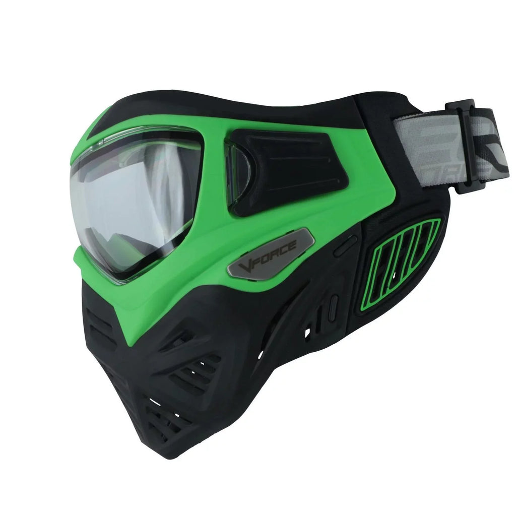 V-Force Grill 2.0 Mask Paintball Goggle w Clear Thermal Lens - Venom Green Midnight