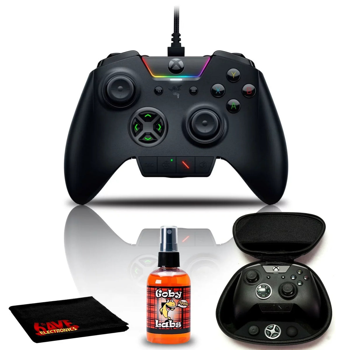 Razer Wolverine Ultimate Wired Gaming Controller Dark with 6Ave Cleaning Kit