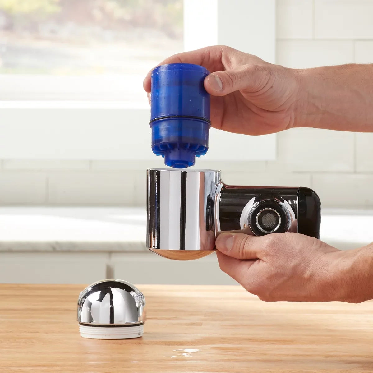 PUR PLUS Faucet Mount Water Filtration System, Horizontal, Chrome, PFM400H