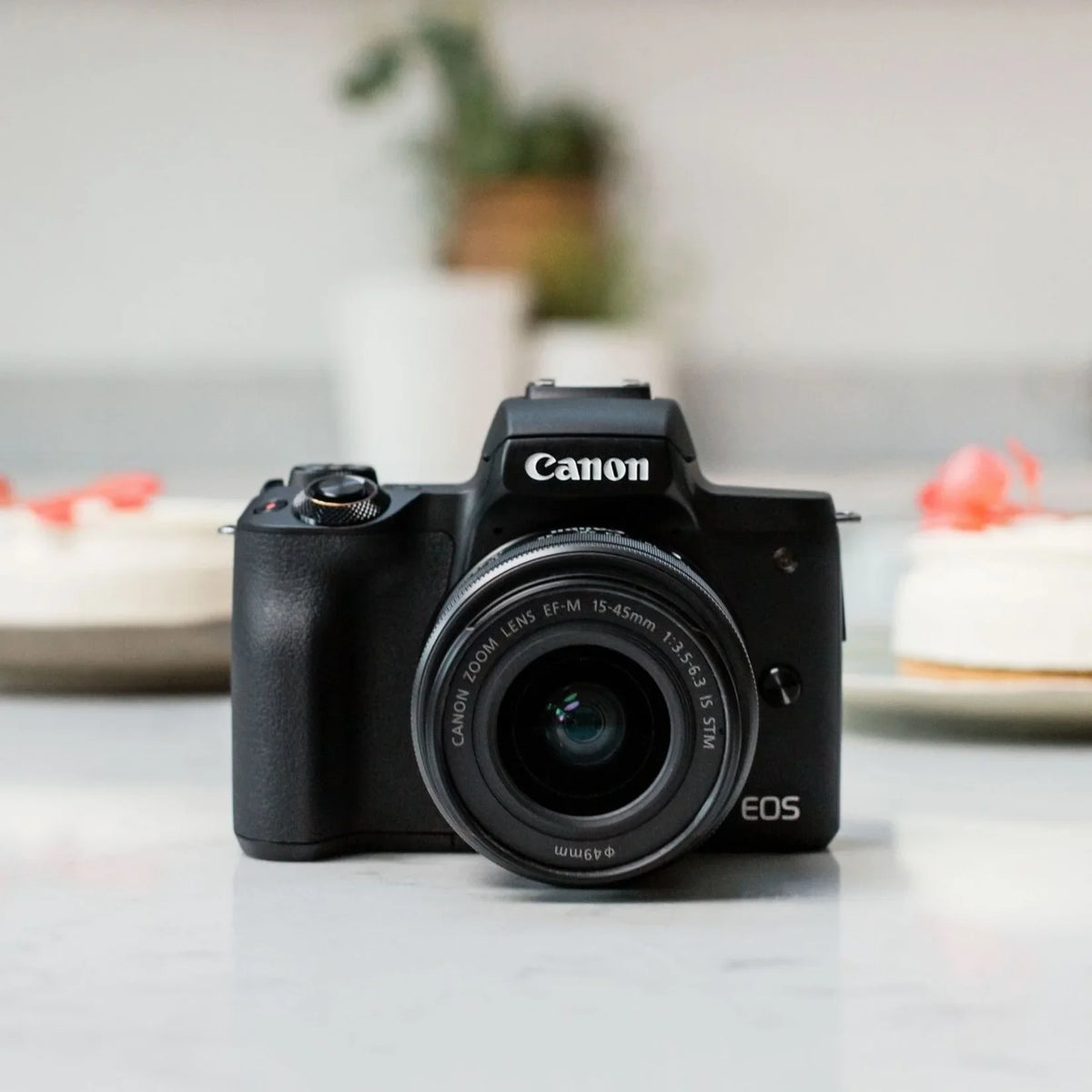 Canon EOS M50 Mark II 24.1 Megapixel Mirrorless Camera with Lens, 0.59", 1.77", Dark