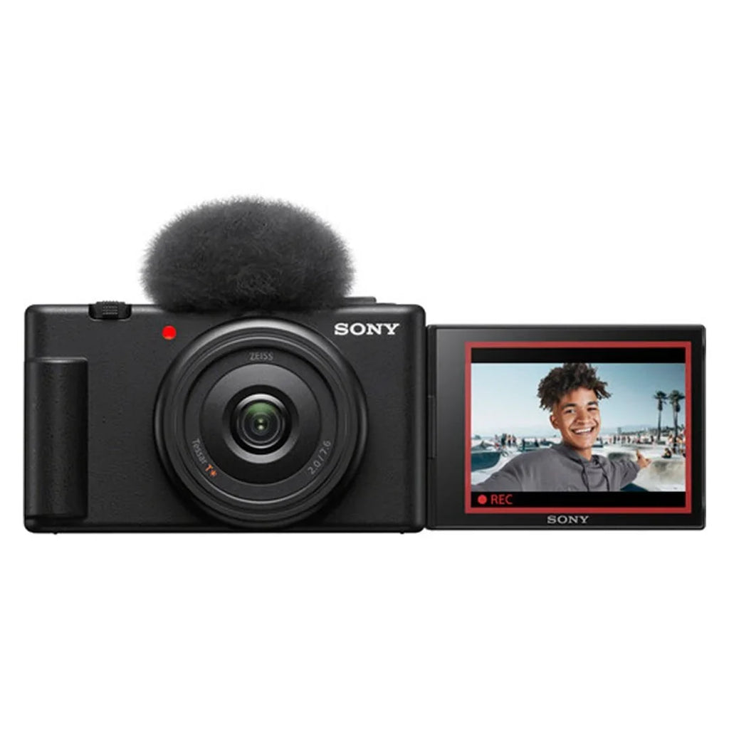 Sony ZV-1F Vlogging Camera Dark with SanDisk 64GB Memory Card + ZeeTech Accessory Bundle