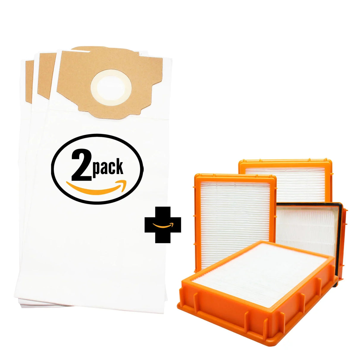 6 Replacement Eureka 4870DT Vacuum Bags & 4 HEPA Filter - Compatible Eureka Style RR Vacuum Bags & HF-2 Filter