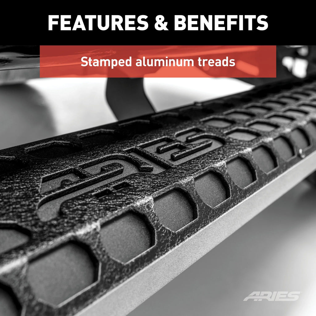 AdvantEDGE 5-1/2" x 91" Charcoal Aluminum Side Bars (No Brackets) Fits select: 2015,2017-2024 CHEVROLET SILVERADO