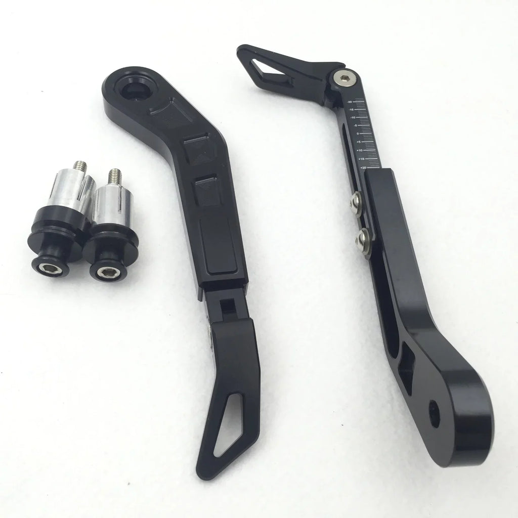 HTT-MOTOR Motorcycle Adjustable Length Angle Charcoal CNC 7/8" (22mm) Protector Proguard Pro Brake Clutch Levers Protect Guard For Suzuki GSX GSXR Hayabusa RM DR Kawasaki Ninja ZX ZZR KTM SXR