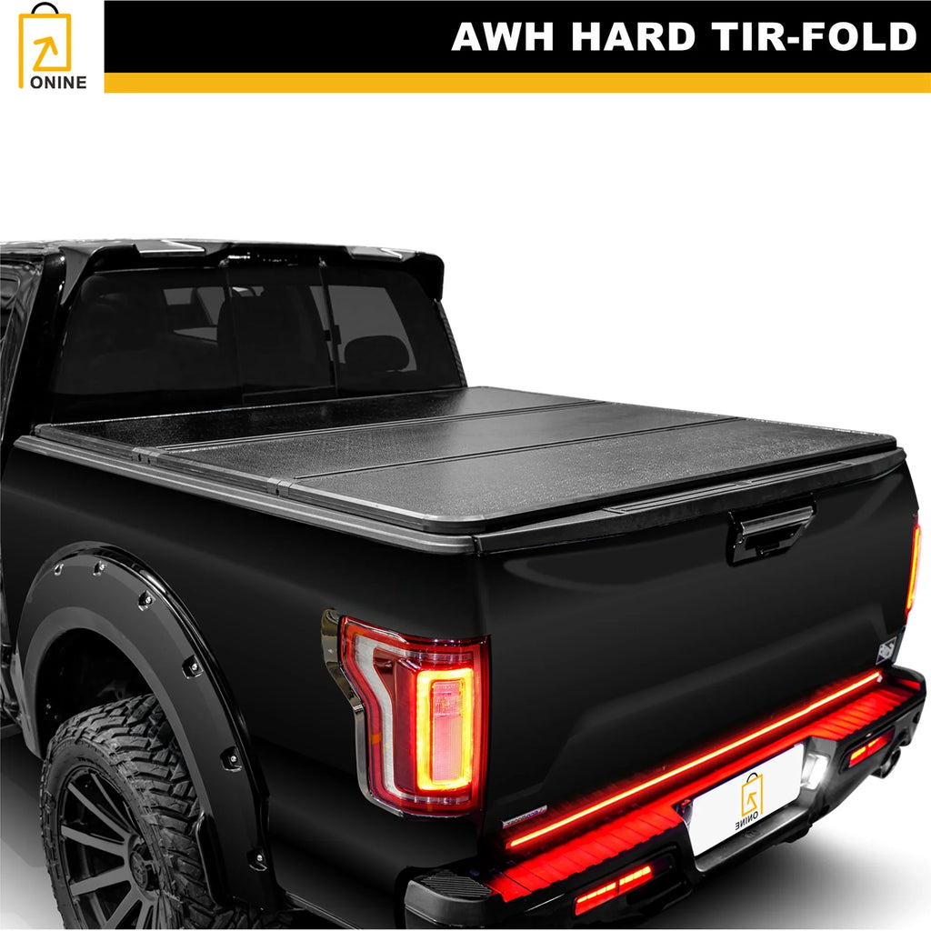 ONINE AWH Hard Tri-Fold Truck Bed Tonneau Cover Custom Fit 2019-2024 Dodge Ram 1500 New Body 5.7ft Bed(67"), Does not fit Classic, Does Not Fit with Multi-Function (Split) Tailgate or RamBox