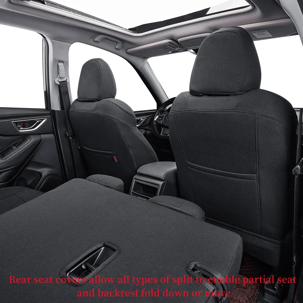 Coverdream Custom Fit KONA Car Seat Covers for Hyundai KONA 2018 2019 2020 2021 2022 2023 - Polyester Onyx Set)