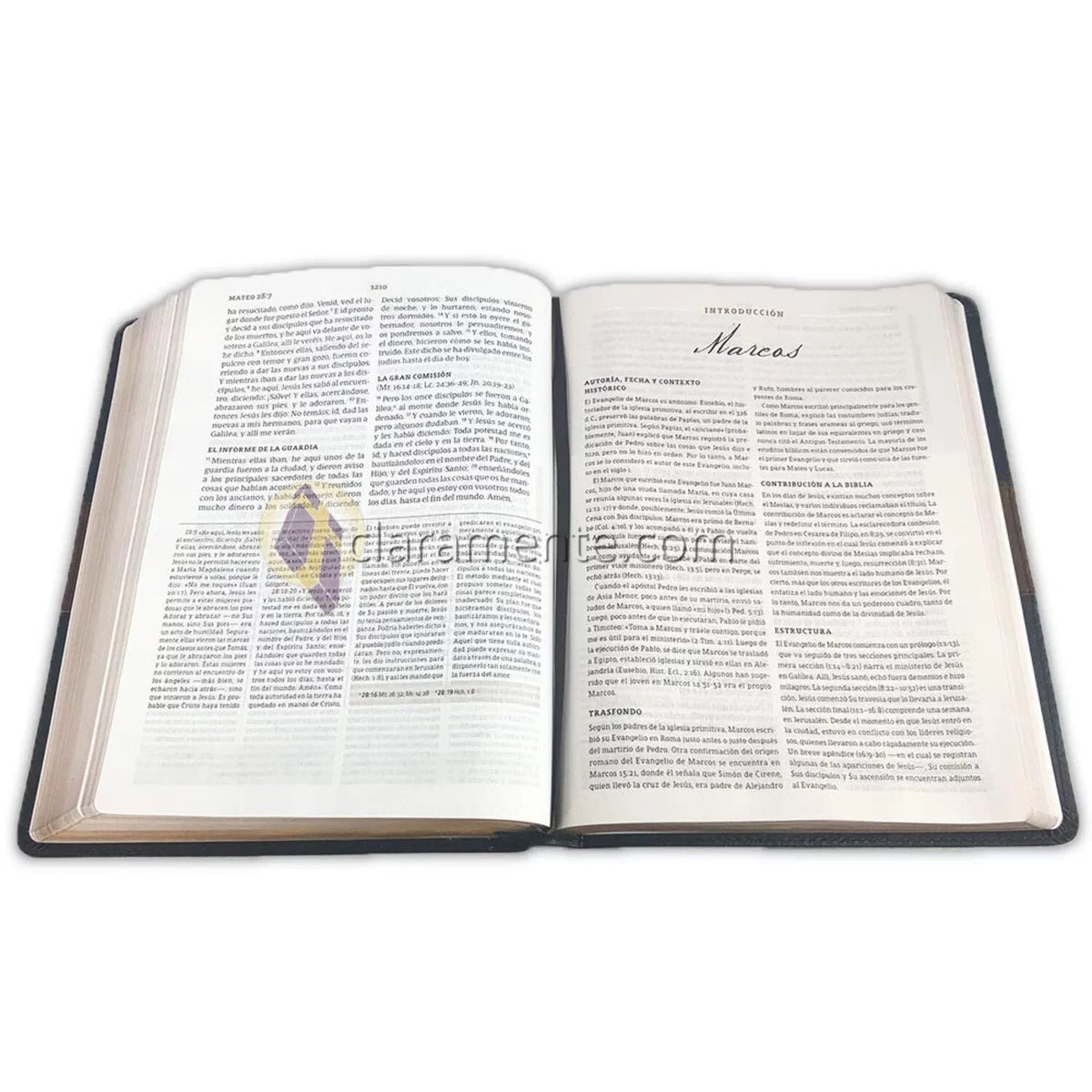 RVR 1960 Biblia de estudio Spurgeon, negro/marrón símil piel (Hardcover)