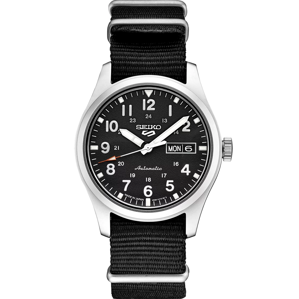 Designice Seiko 5 Sports Men's Watch Dark 39.4mm Stainless Steel SRPG37