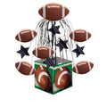 Party Central Pack of 6 Green and Brown Tailgate Rush Football Tabletop Centerpiece Party Decors