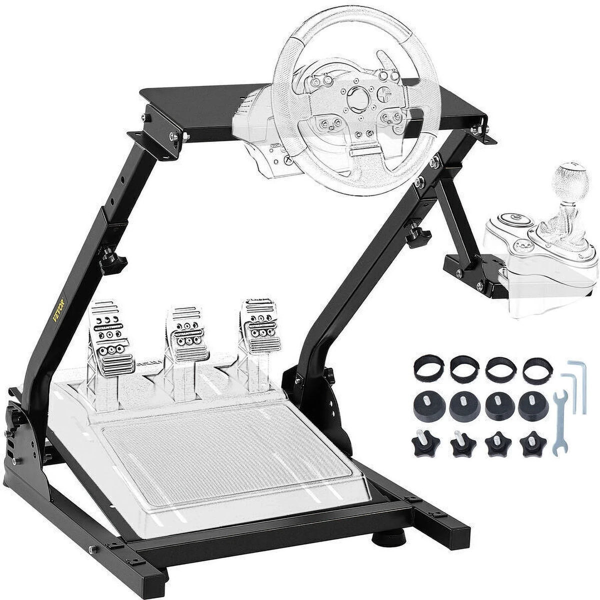 VEVOR Racing Simulator Cockpit Steering Wheel Stand for G29, G920, Xbox,PS4