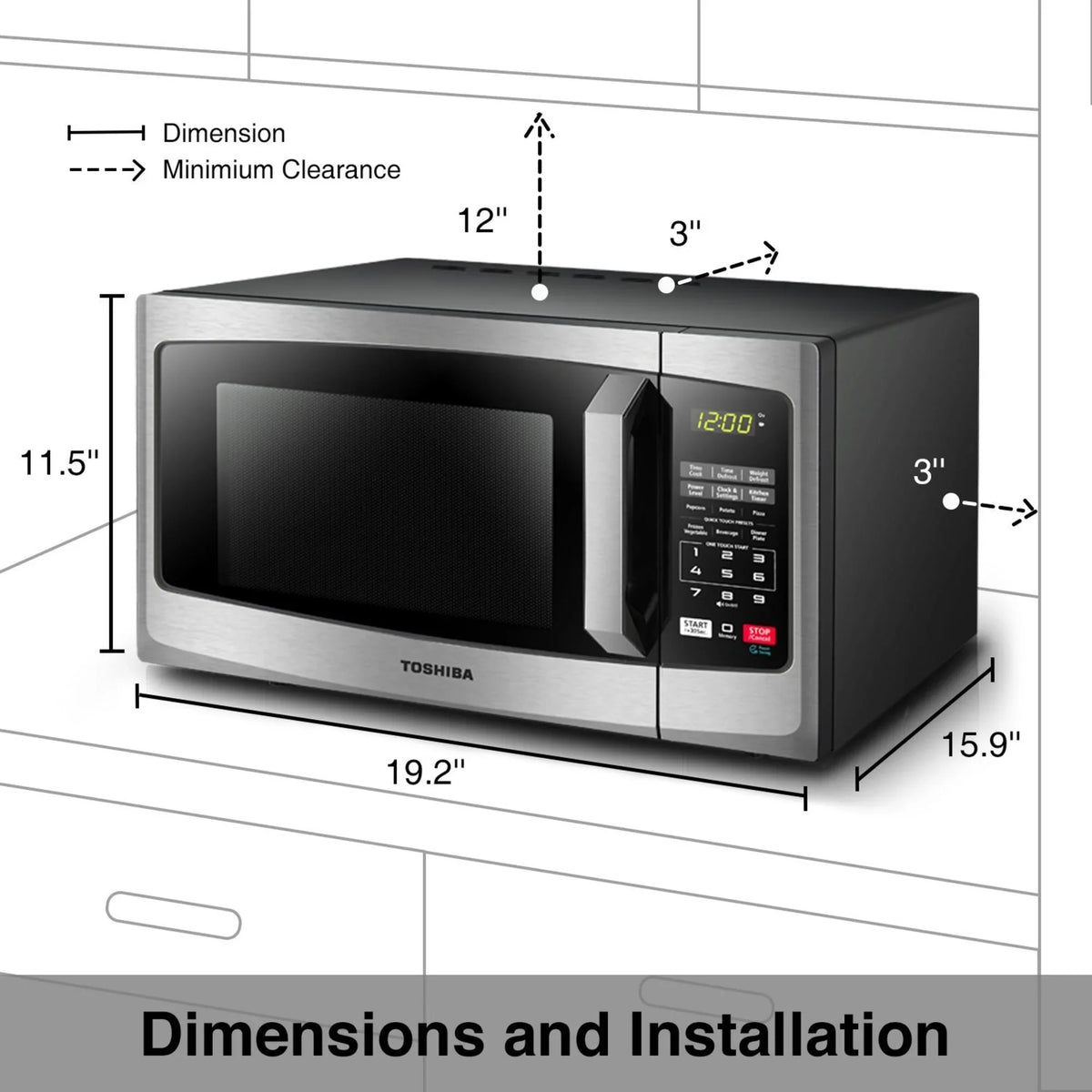 Toshiba ML2-EM25PAESS 0.9 Cu. Ft. Microwave, Stainless Steel