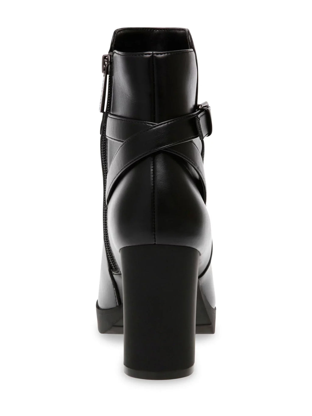 ANNE KLEIN Womens Dark Buckle Accent Cushioned Heidi Round Toe Block Heel Zip-Up Dress Booties 10.5 M