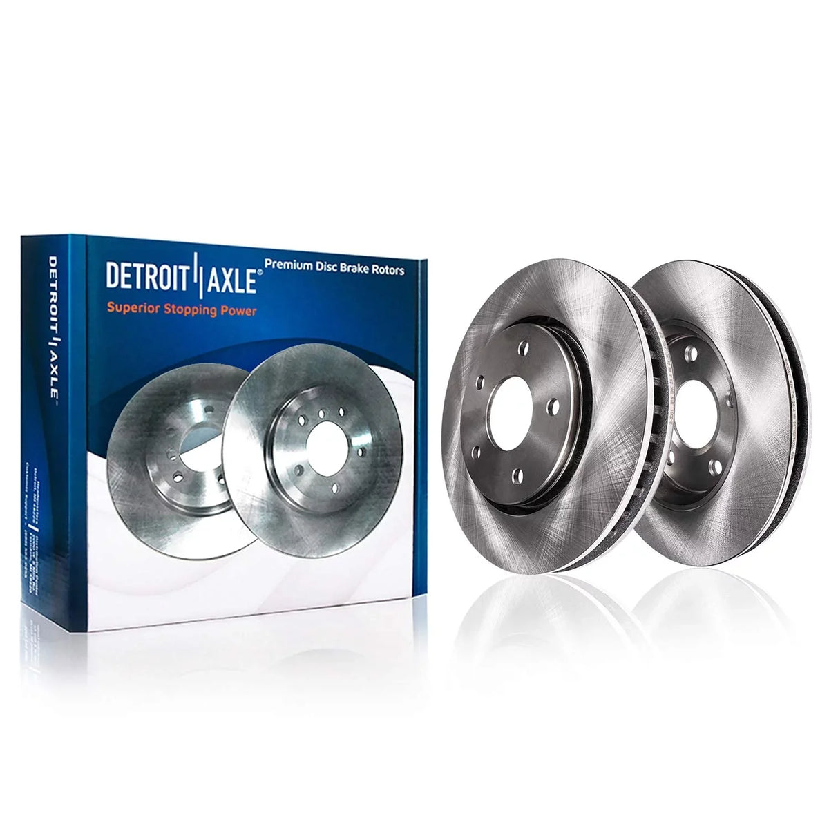 Detroit Axle - Front Brake Kit for 13-20 Ford Fusion, 13-16 Lincoln MKZ Replacement 2013 2014 2015 2016 2017 2018 2019 2020 Disc Brakes Rotors Ceramic Brake Pads: 11.81'' Rotors