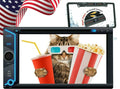 200W 6.2" Touch Screen Mirror Link GPS For Android & IOS +License Plate Rear Cam Bundle