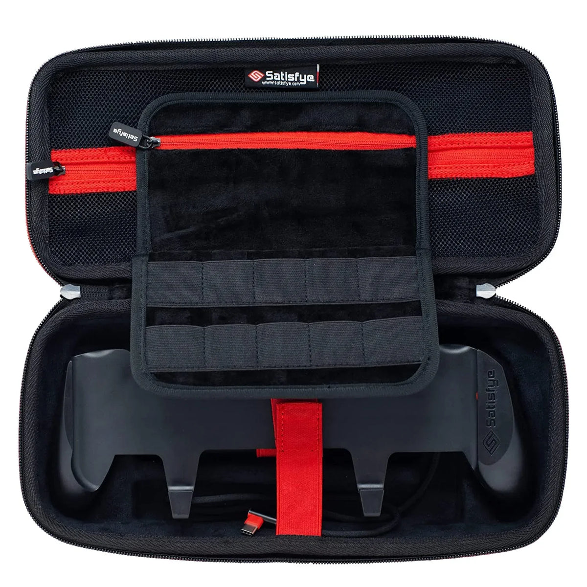 Satisfye ZenGrip Pro Gen 3 OLED Elite Bundle, Accessories Compatible with Switch - The Bundle includes: Grip, Elite Case and a Low Profile USB C-C Cable. BONUS: 2 Thumbsticks+1 JoyCon Rail