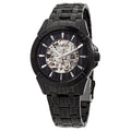 Men's Midnight and Silver Skeleton Dial Onyx IP Steel Bracelet Automatic Watch 98A147