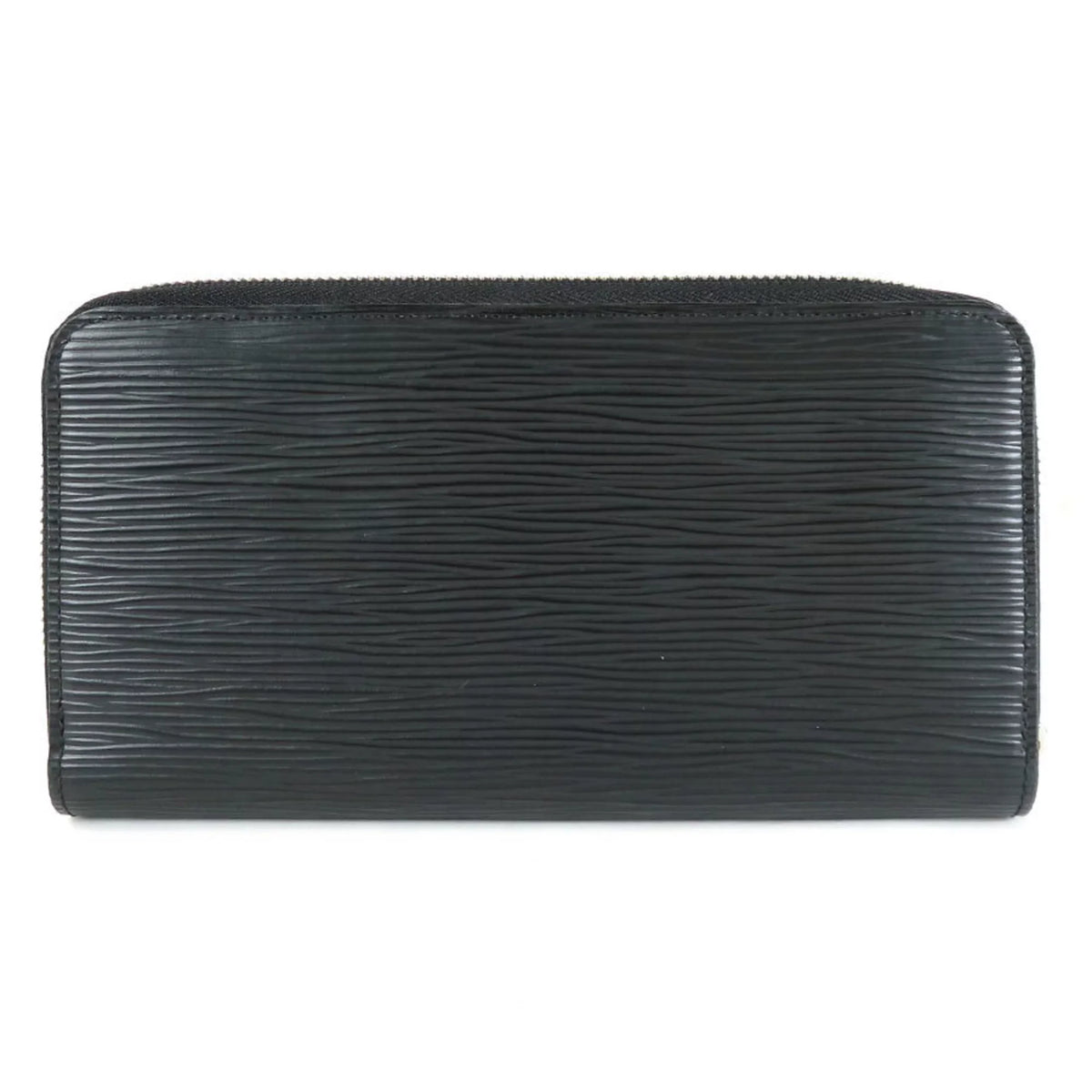 Pre-Owned Louis Vuitton LOUIS VUITTON Round Zipper Long Wallet Epi Zippy Leather Midnight Silver Unisex (Good)