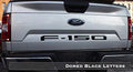 BDTrims | Domed Raised Tailgate Letters Inserts fits 2018 2019 F-150 Models (Real Midnight Carbon)