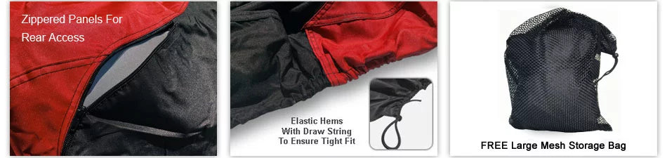 Weatherproof Jet Ski Cover For YAMAHA Wave Runner FX 2006-2011 - RED / Midnight Color - All Weather - Trailerable - Protects from Rain, Sun, UV Rays, And More! Includes Trailer Straps And Storage Bag
