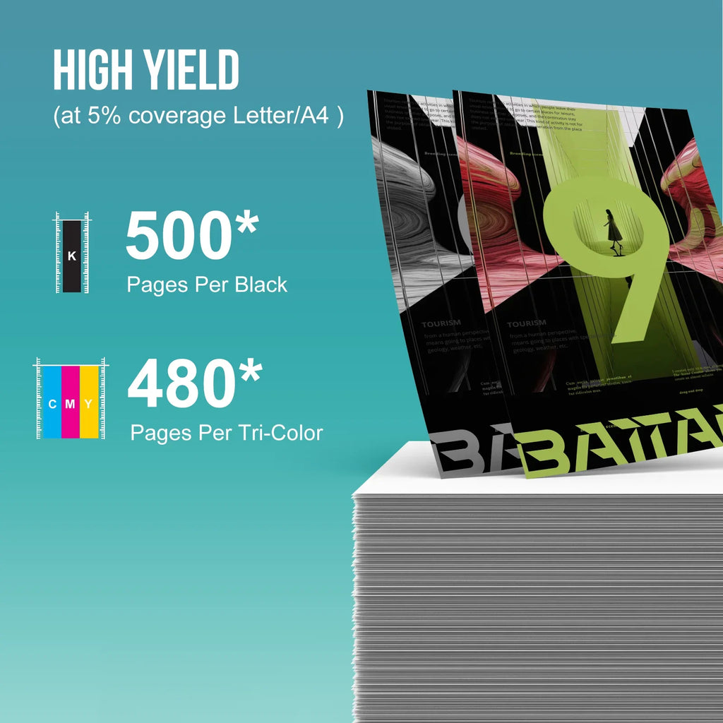 275XL Ink Cartridges for Canon Ink 275 and 276 for Pixma TS3522 TS3520 TS3500 TR4722 TR4720 TR4700 Midnight Tri-Color)