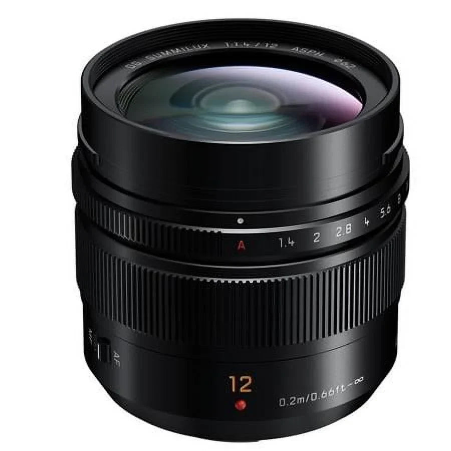 Lumix G Leica DG Summilux 12mm f/1.4 Aspherical Lens for Micro Four Thirds, Midnight