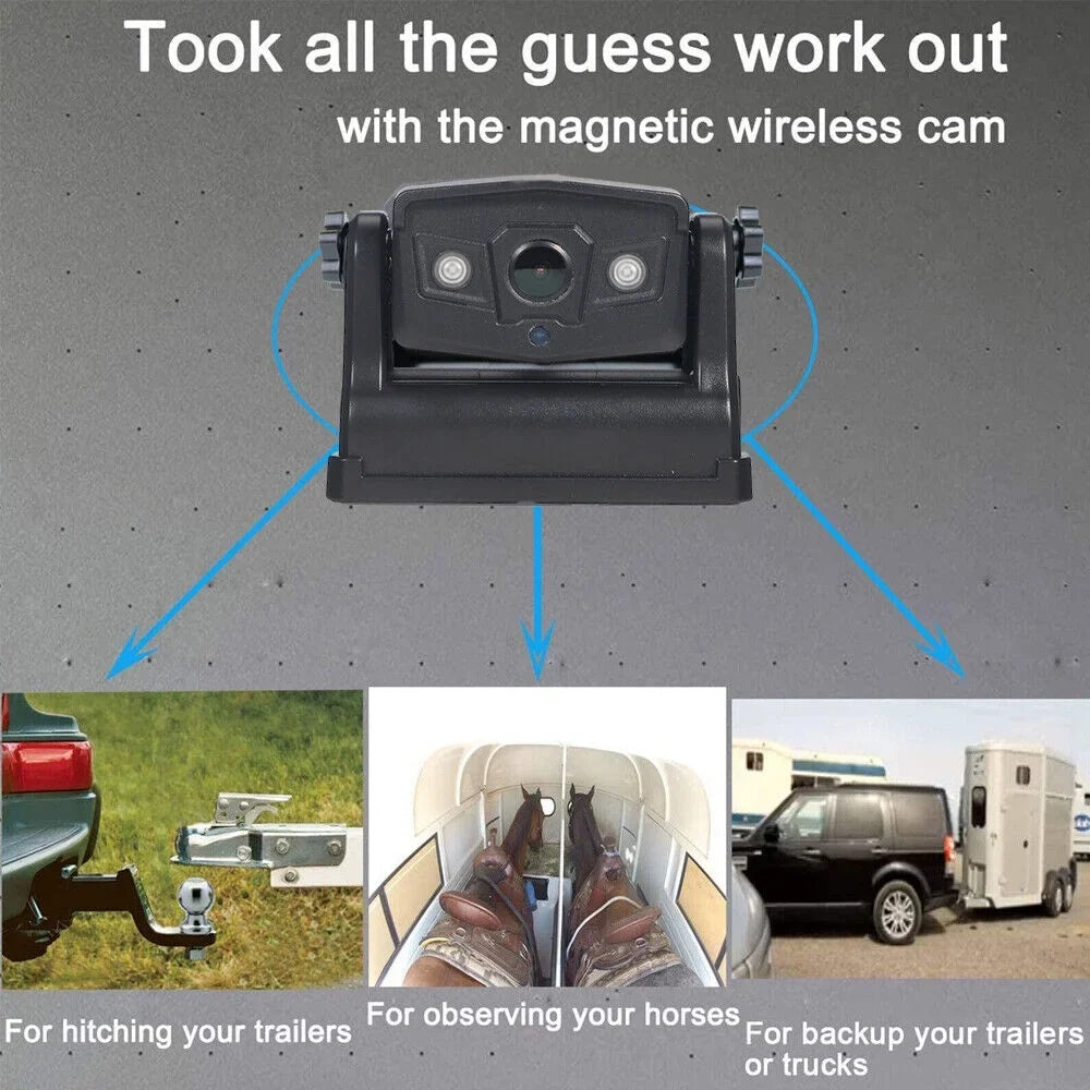 JahyShow Magnetic WiFi Wireless Camera, Reliable Backup for Front/Rear View, 9600mAh Battery