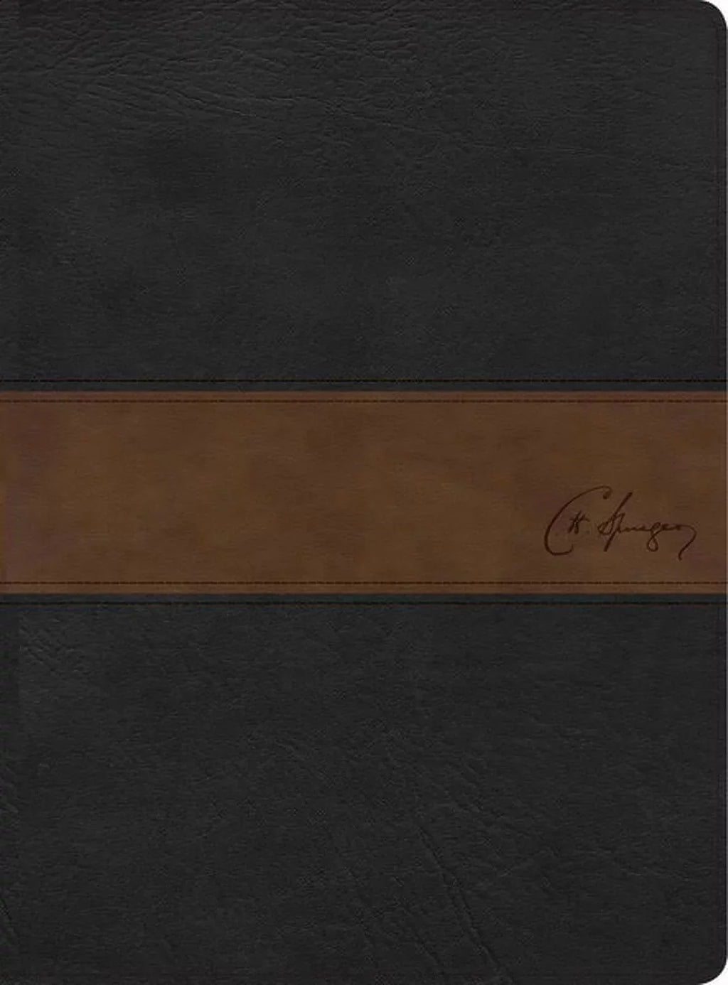 RVR 1960 Biblia de estudio Spurgeon, negro/marrón símil piel (Hardcover)