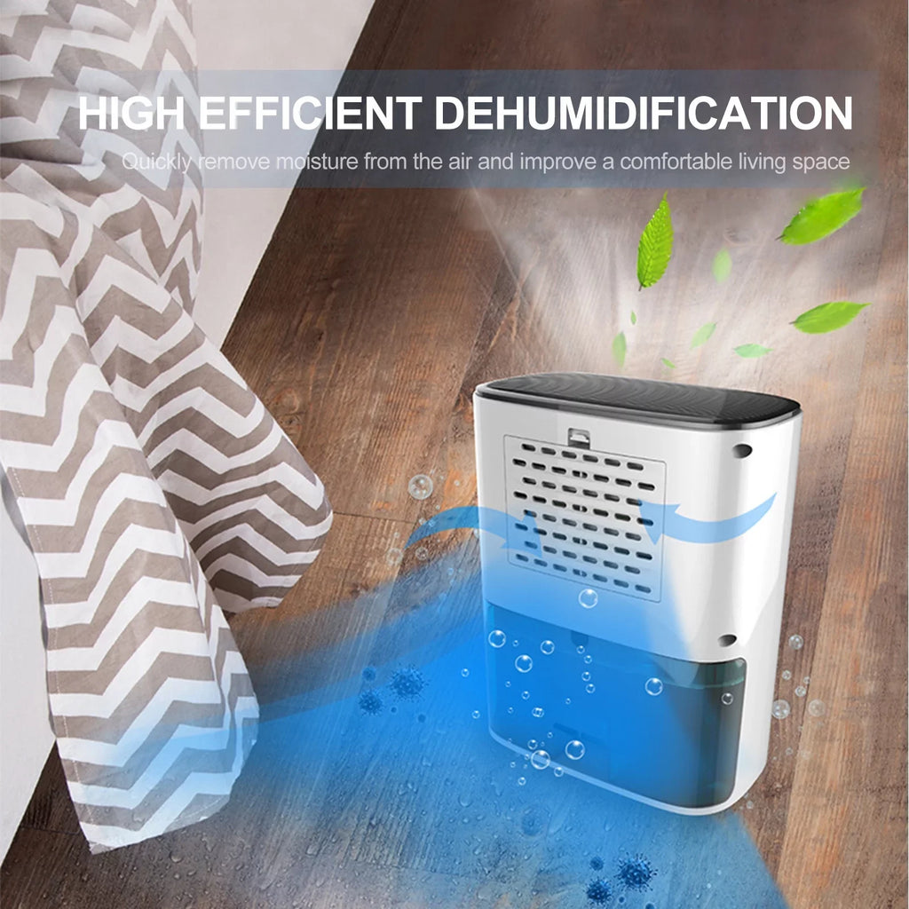 Compact Dehumidifier with Auto off Protection Ideal for Garages and Basements