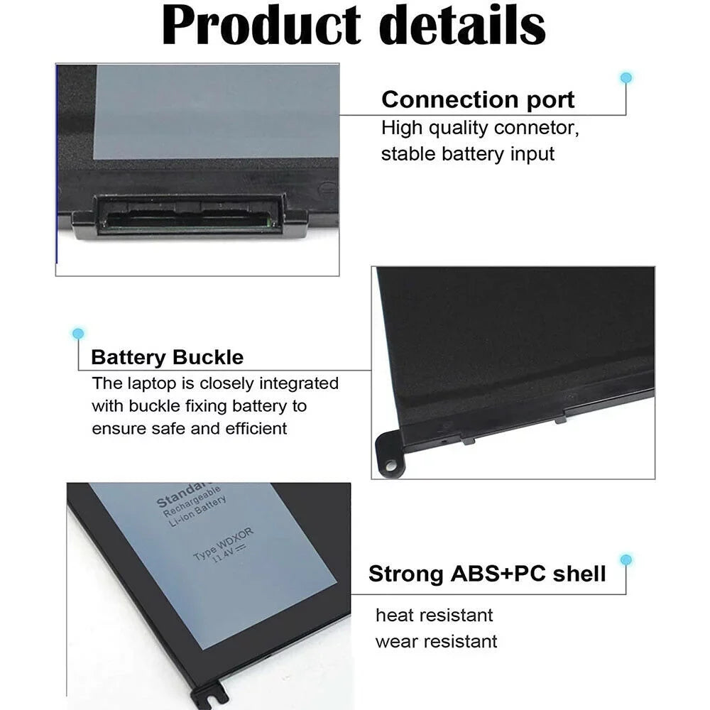 42WH WDX0R Battery for Dell Inspiron 5565 7573 Series P66F P75F P69G CYMGM